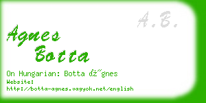 agnes botta business card